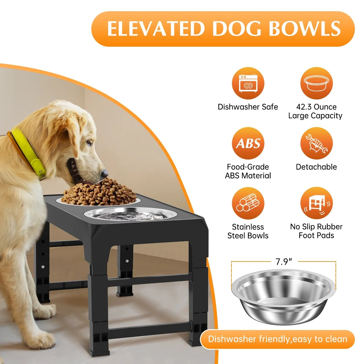 ElevatePro™ Adjustable Dog Feeder
